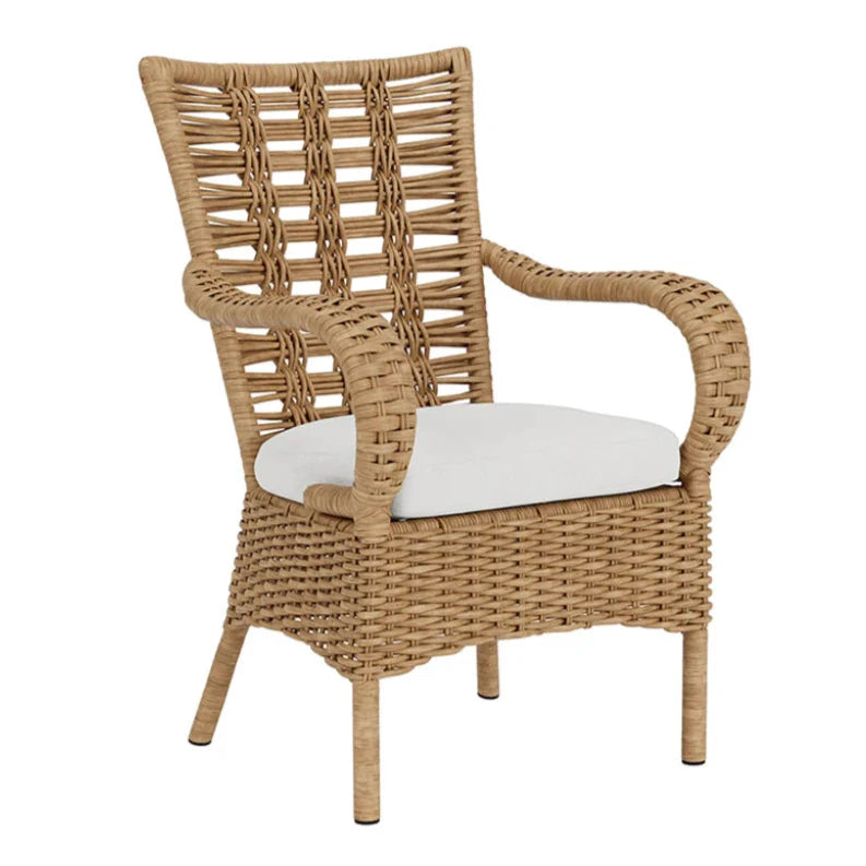 Magnolia Brown Outdoor Dining Armchair-Outdoor Dining Chairs-Lloyd Flanders-LOOMLAN
