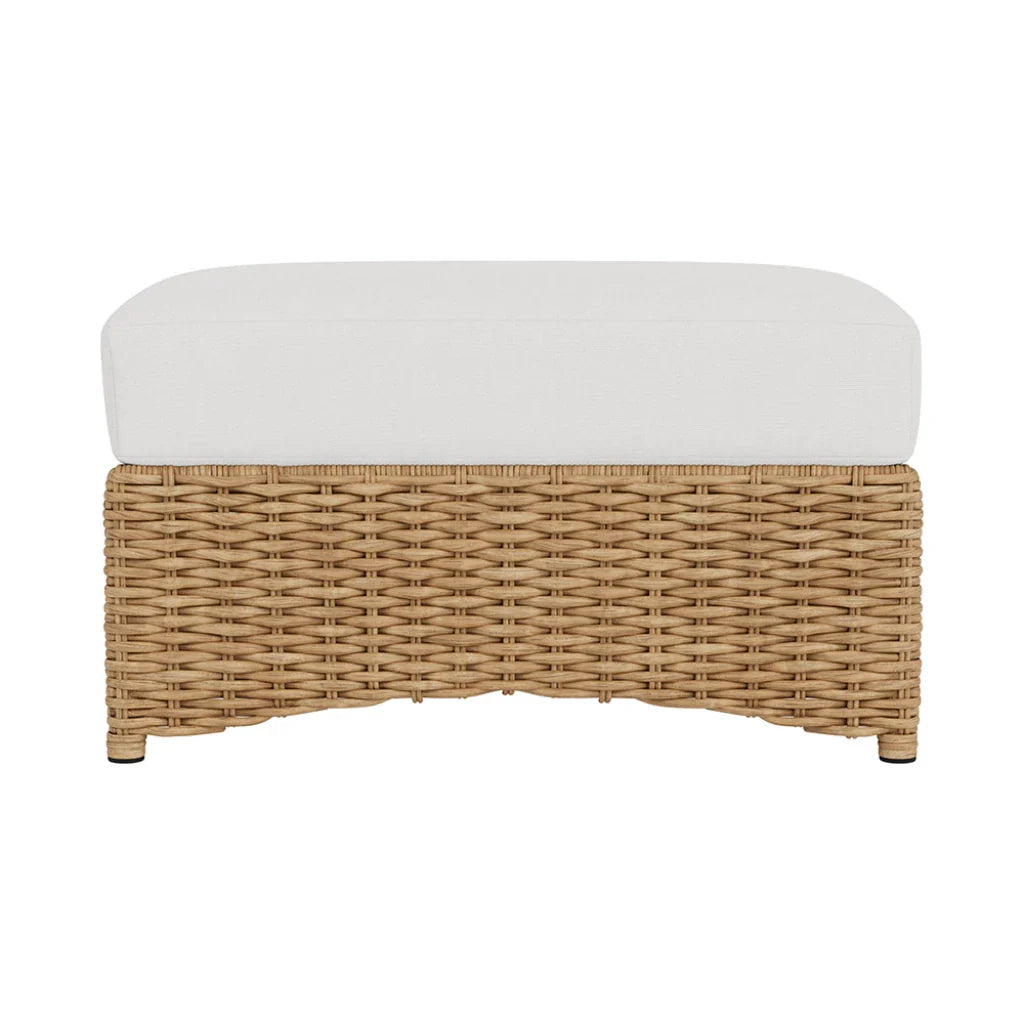 Magnolia Brown Outdoor Ottoman-Outdoor Ottomans-Lloyd Flanders-LOOMLAN