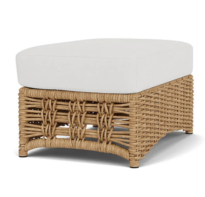 Magnolia Brown Outdoor Ottoman-Outdoor Ottomans-Lloyd Flanders-LOOMLAN