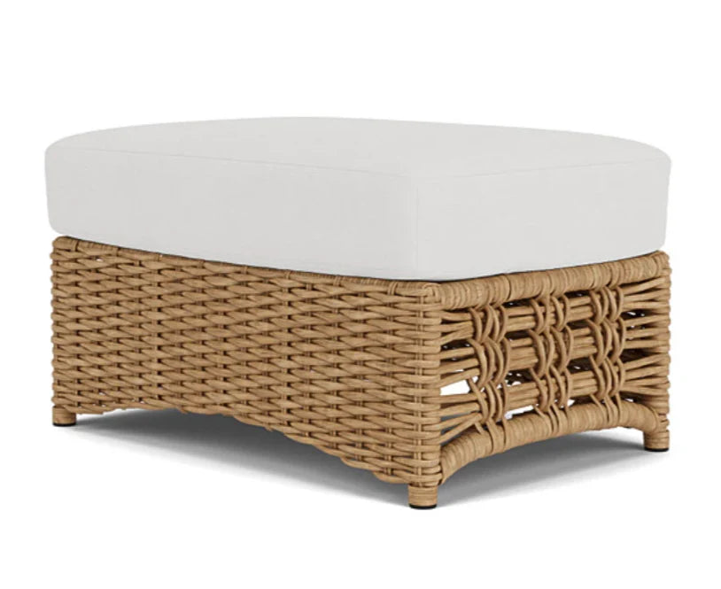 Magnolia Brown Outdoor Ottoman-Outdoor Ottomans-Lloyd Flanders-LOOMLAN