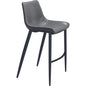 Magnus Bar Chair 2PC Dark Gray & Black - LOOMLAN - Zuo Modern - Bar Stools
