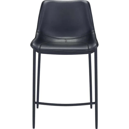 Magnus Bar Chair (Set of 2) Black - LOOMLAN - Zuo Modern - Bar Stools