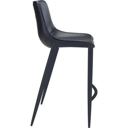 Magnus Bar Chair (Set of 2) Black - LOOMLAN - Zuo Modern - Bar Stools