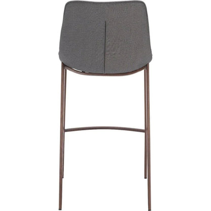 Magnus Barstool 2PC Slate Gray & Walnut - LOOMLAN - Zuo Modern - Bar Stools