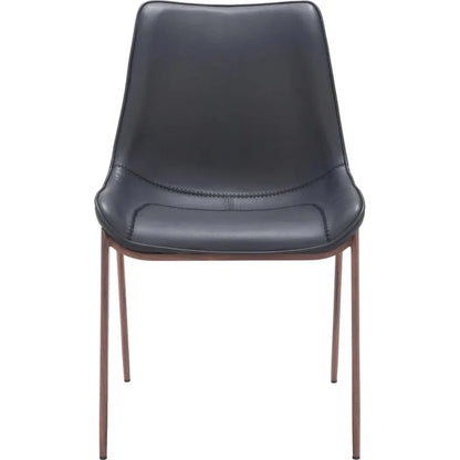 Magnus Leather Dining Chair 2PC - LOOMLAN - Zuo Modern - Dining Chairs