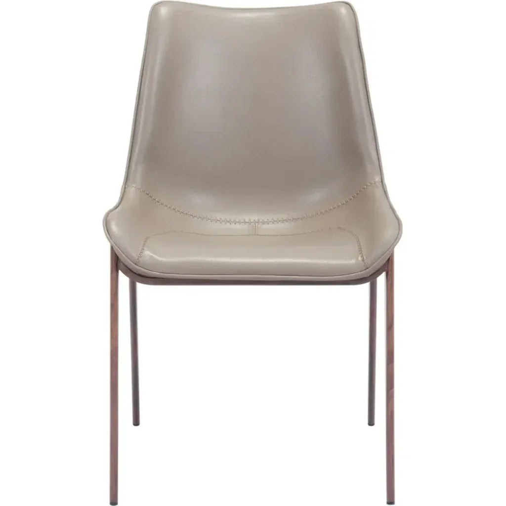 Magnus Leather Dining Chair 2PC - LOOMLAN - Zuo Modern - Dining Chairs