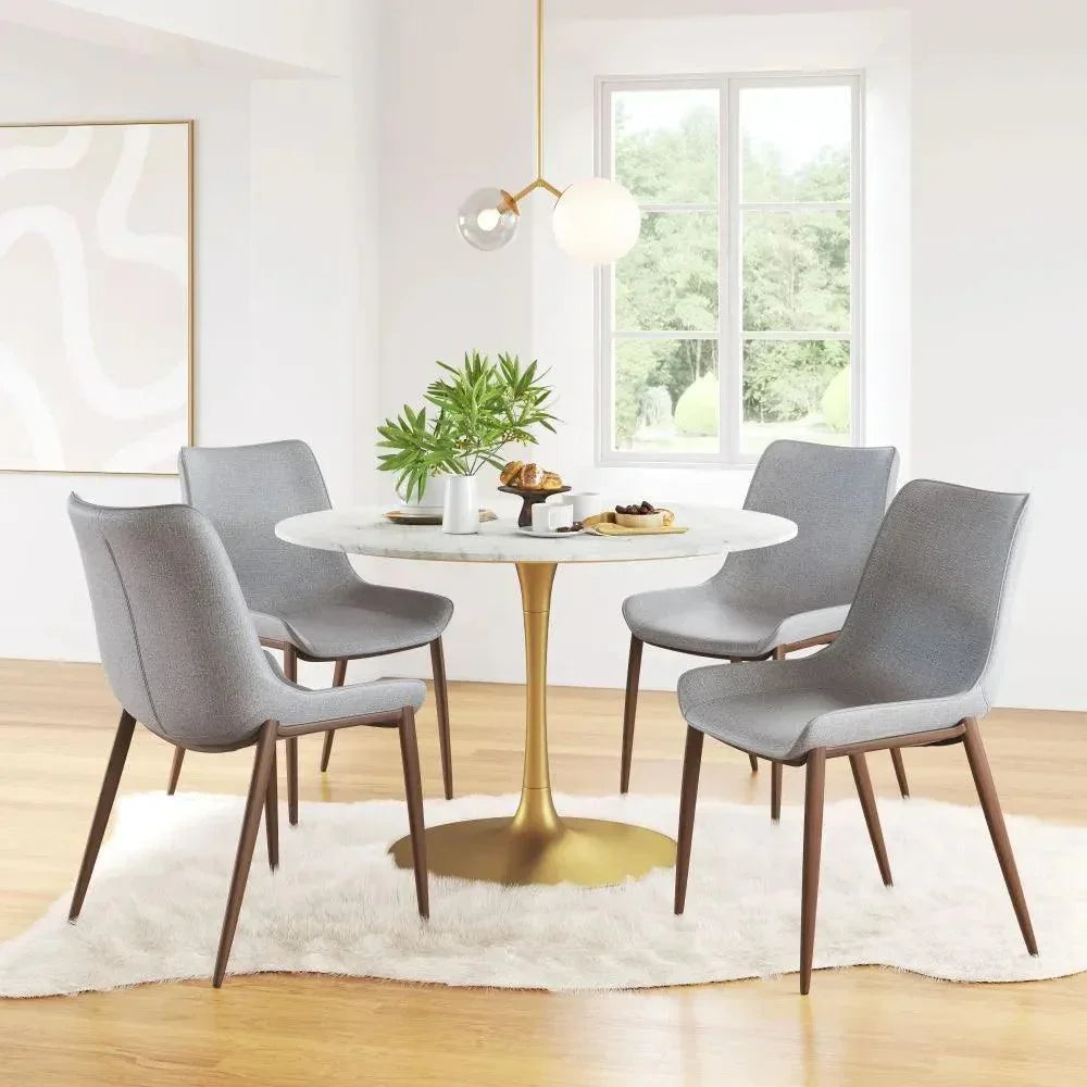 Magnus Leather Dining Chair 2PC - LOOMLAN - Zuo Modern - Dining Chairs