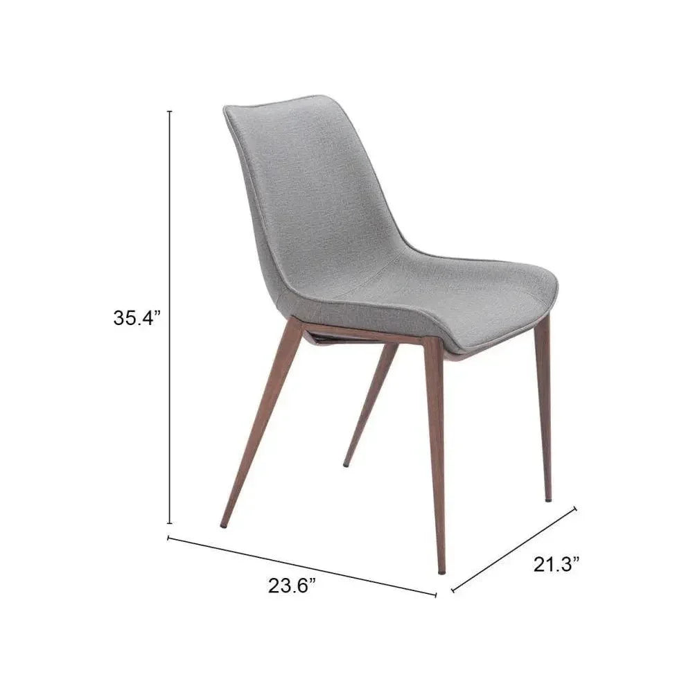 Magnus Leather Dining Chair 2PC - LOOMLAN - Zuo Modern - Dining Chairs