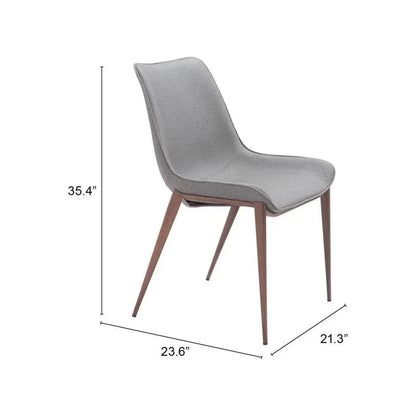 Magnus Leather Dining Chair 2PC - LOOMLAN - Zuo Modern - Dining Chairs