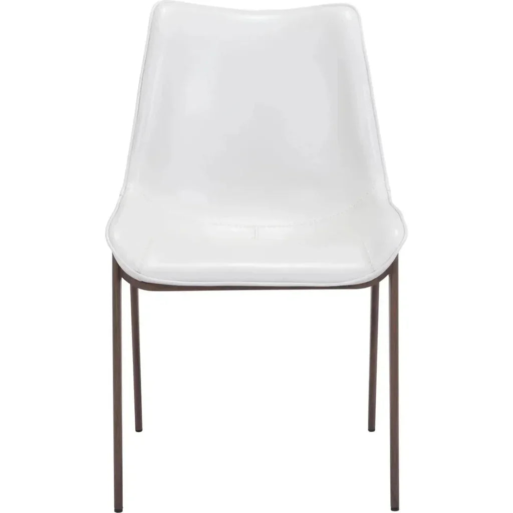 Magnus Leather Dining Chair 2PC - LOOMLAN - Zuo Modern - Dining Chairs