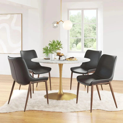 Magnus Leather Dining Chair 2PC - LOOMLAN - Zuo Modern - Dining Chairs