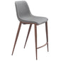 Magnus Counter Stool 2PC Slate Gray & Walnut - LOOMLAN - Zuo Modern - Counter Stools