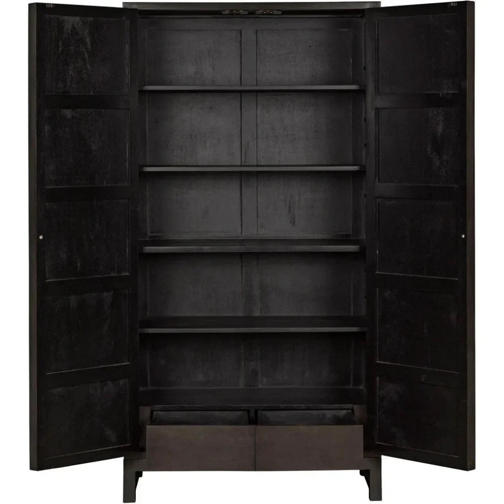 Maharadscha Carved Mahogany Hutch