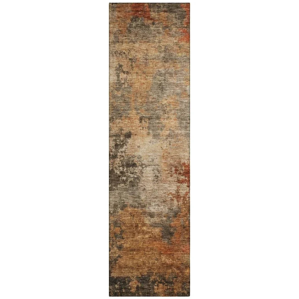 Mahari Brown Washable Indoor - Outdoor Rug - LOOMLAN - LOOMLAN Rugs - Outdoor Rugs