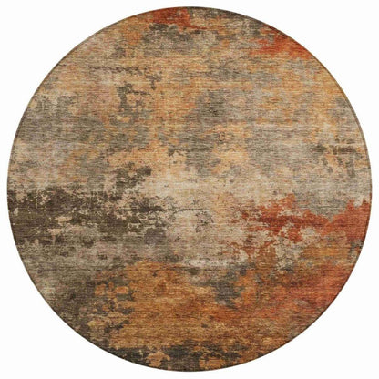 Mahari Brown Washable Indoor - Outdoor Rug - LOOMLAN - LOOMLAN Rugs - Outdoor Rugs