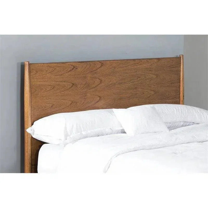 Mahogany Wood Eastern King Panel Bed Frame - LOOMLAN - Sunny D - Beds