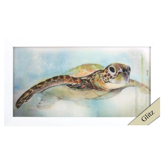 Majestic Turtle Brown Framed Wall Art