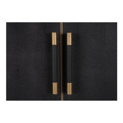 Mako Black Solid Oak Bar Cabinet-Home Bar Cabinets-Moe's Home-LOOMLAN