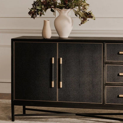 Mako Black Solid Oak Frame Sideboard - LOOMLAN - Moe's Home - Sideboards