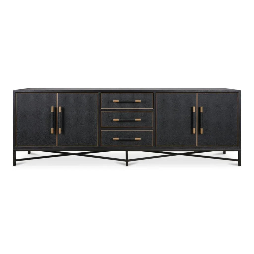 Mako Black Solid Oak Frame Sideboard - LOOMLAN - Moe's Home - Sideboards