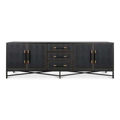 Mako Black Solid Oak Frame Sideboard - LOOMLAN - Moe's Home - Sideboards