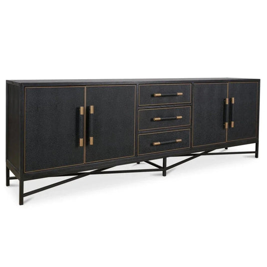 Mako Black Solid Oak Frame Sideboard - LOOMLAN - Moe's Home - Sideboards