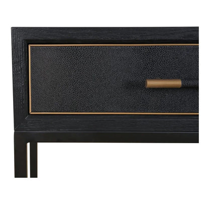 Mako Black With Solid Oak Console Table - LOOMLAN - Moe's Home - Console Tables