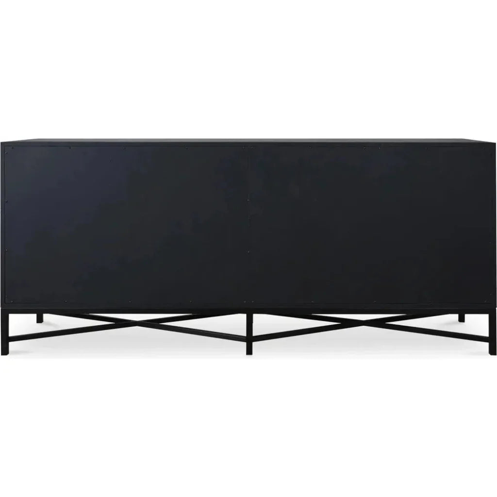 Mako Brass and Solid Oak Black Sideboard - LOOMLAN - Moe's Home - Sideboards