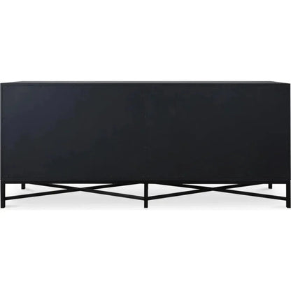 Mako Brass and Solid Oak Black Sideboard - LOOMLAN - Moe's Home - Sideboards