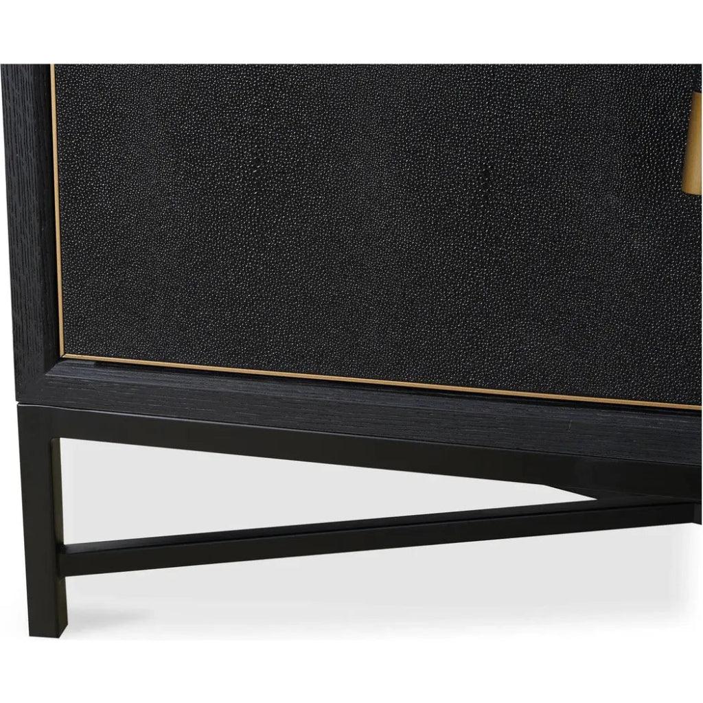 Mako Brass and Solid Oak Black Sideboard - LOOMLAN - Moe's Home - Sideboards