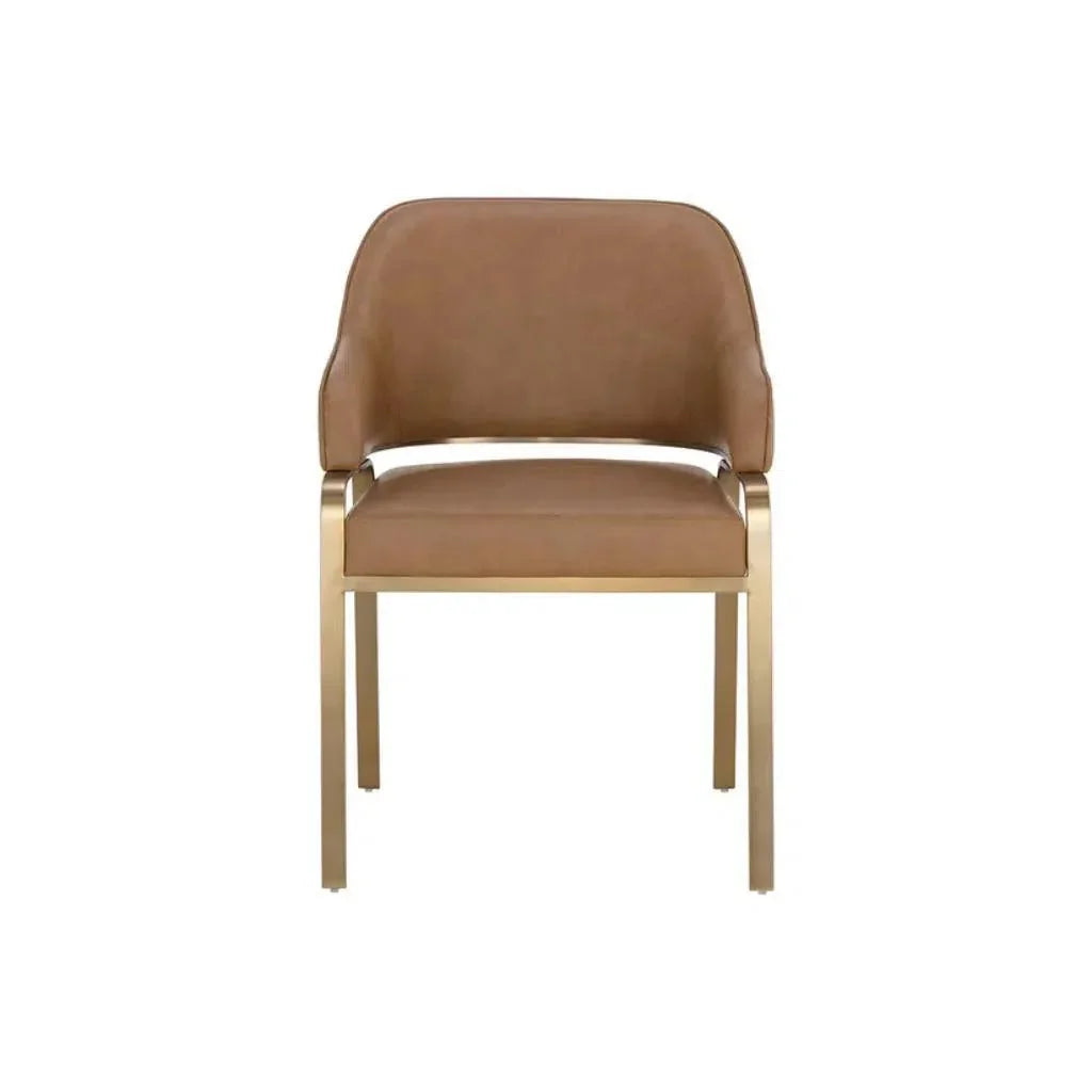 Malachi Leather Dining Armchair - LOOMLAN - SUNPAN - Dining Chairs