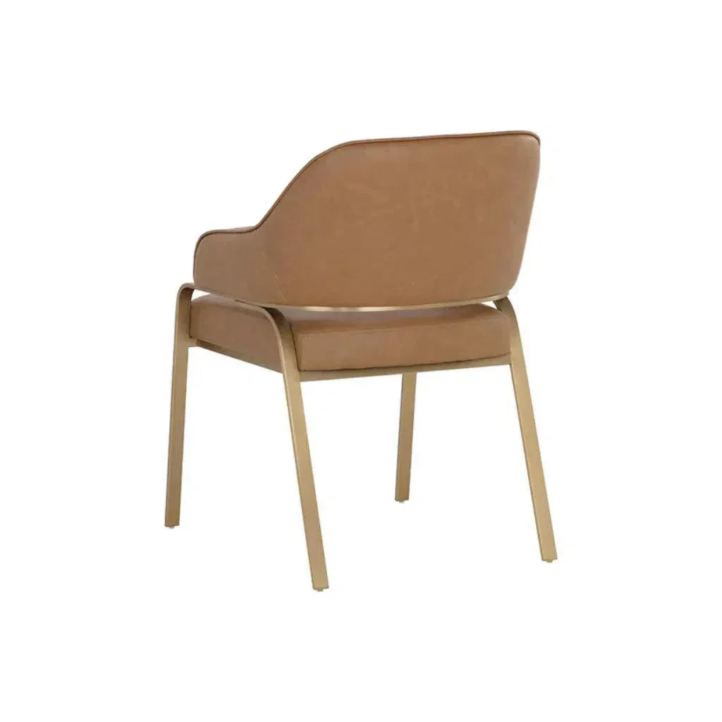 Malachi Leather Dining Armchair - LOOMLAN - SUNPAN - Dining Chairs
