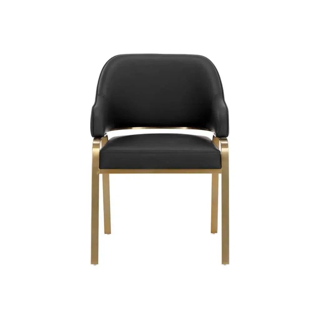 Malachi Leather Dining Armchair - LOOMLAN - SUNPAN - Dining Chairs