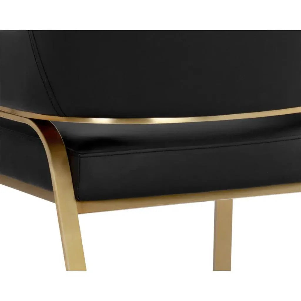 Malachi Leather Dining Armchair - LOOMLAN - SUNPAN - Dining Chairs