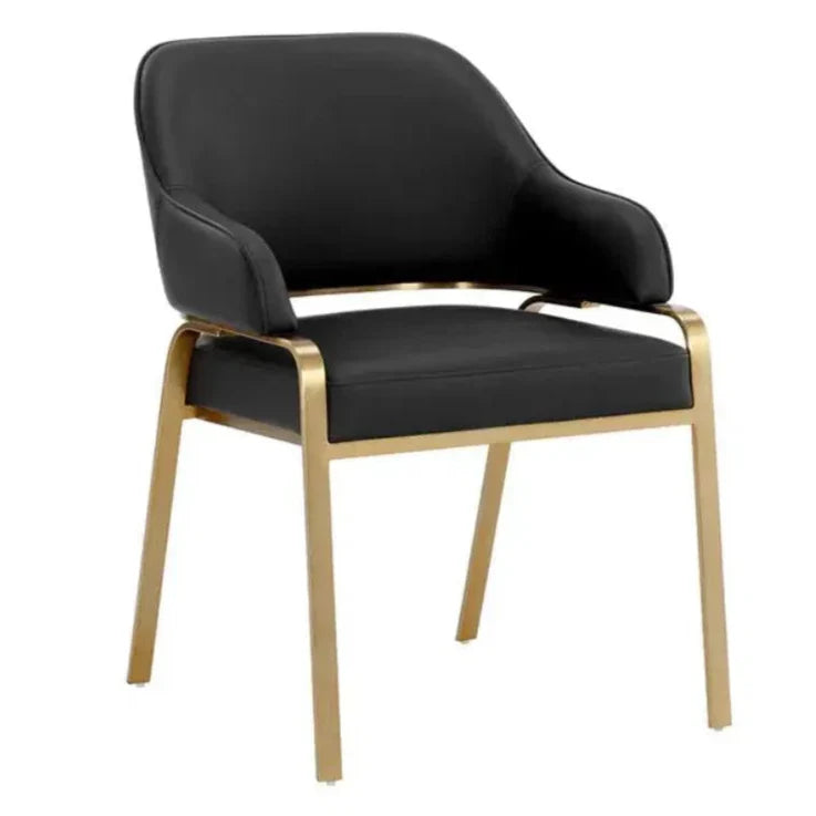 Malachi Leather Dining Armchair - LOOMLAN - SUNPAN - Dining Chairs