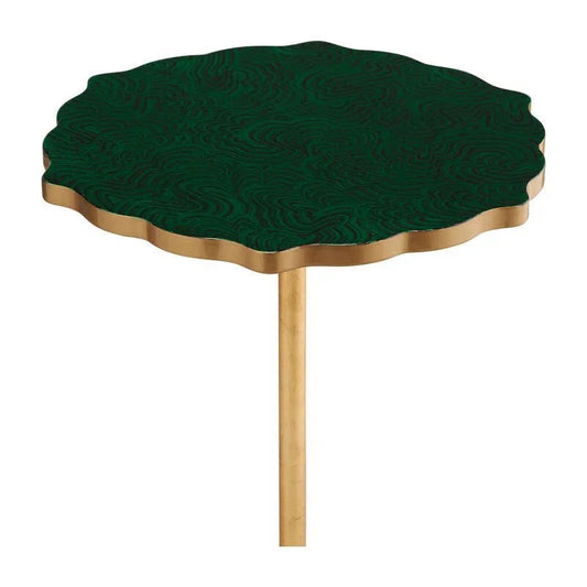 Malachite Green Lacquer Top Side Table - LOOMLAN - Chelsea House - Side Tables