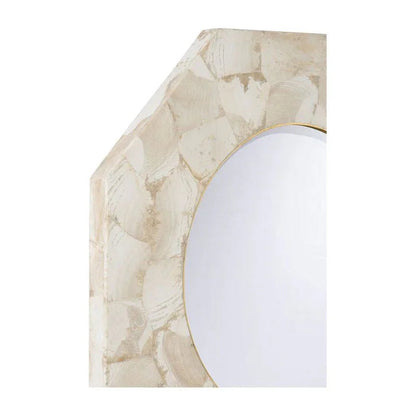 Malaya Fossilized Clam Shells Framed Wall Mirror - LOOMLAN - Chelsea House - Wall Mirrors