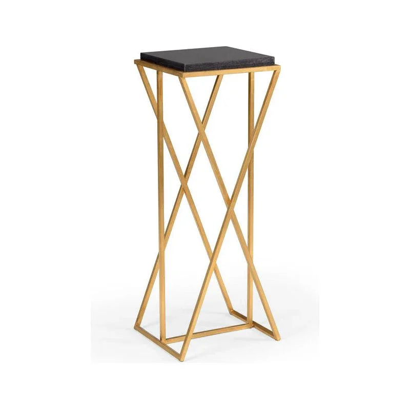 Malcolm Iron Framed Golden Pedestal - LOOMLAN - Wildwood - Side Tables