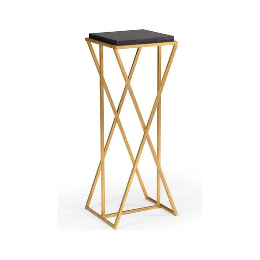Malcolm Iron Framed Golden Pedestal - LOOMLAN - Wildwood - Side Tables