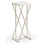Malcolm White Marble Top Pedestal