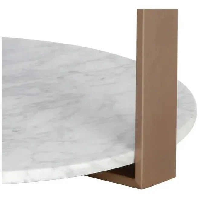 Maldini Coffee Table Glass Top Brass - LOOMLAN - SUNPAN - Coffee Tables