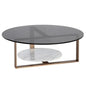 Maldini Coffee Table Glass Top Brass - LOOMLAN - SUNPAN - Coffee Tables