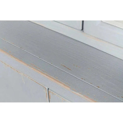 Maldives 2 Glass Doors Bookcase Eros Blue - LOOMLAN - Sarreid - Buffets & Curios