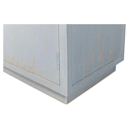 Maldives 2 Glass Doors Bookcase Eros Blue - LOOMLAN - Sarreid - Buffets & Curios