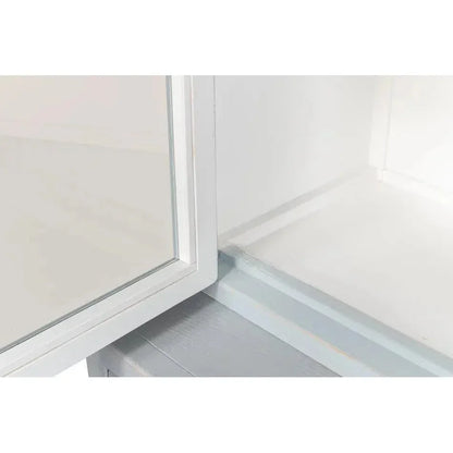 Maldives 2 Glass Doors Bookcase Eros Blue - LOOMLAN - Sarreid - Buffets & Curios