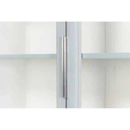 Maldives 2 Glass Doors Bookcase Eros Blue - LOOMLAN - Sarreid - Buffets & Curios