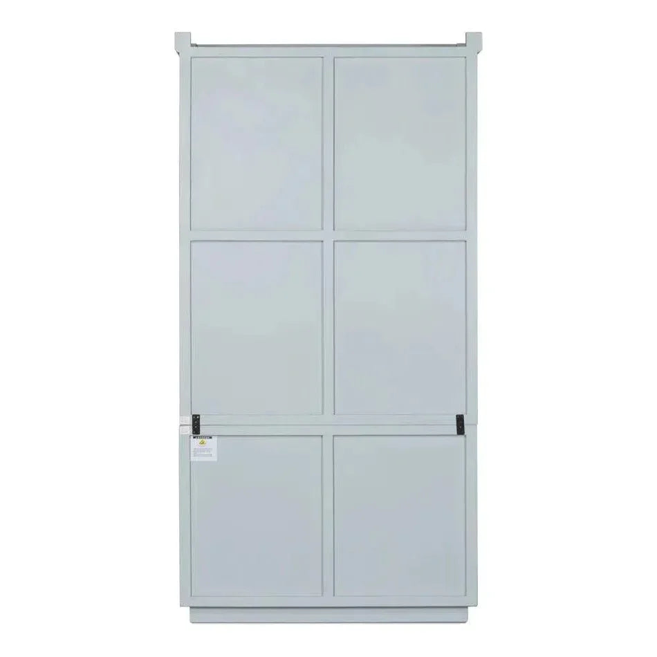 Maldives 2 Glass Doors Bookcase Eros Blue - LOOMLAN - Sarreid - Buffets & Curios