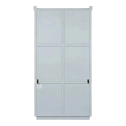 Maldives 2 Glass Doors Bookcase Eros Blue - LOOMLAN - Sarreid - Buffets & Curios