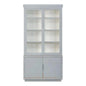 Maldives 2 Glass Doors Bookcase Eros Blue - LOOMLAN - Sarreid - Buffets & Curios