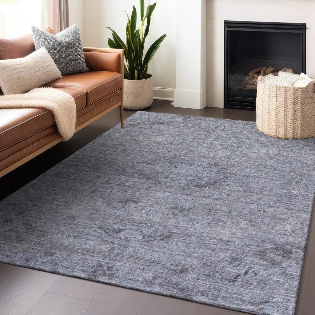 Malia Blue Washable Indoor-Outdoor Rug-Outdoor Rugs-LOOMLAN Rugs-LOOMLAN